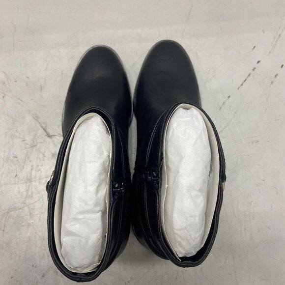 NEW WHITE HOUSE BLACK MARKETNapa Buckle Short Booties – Women’s Size 9 – Black - Picture 3 of 8